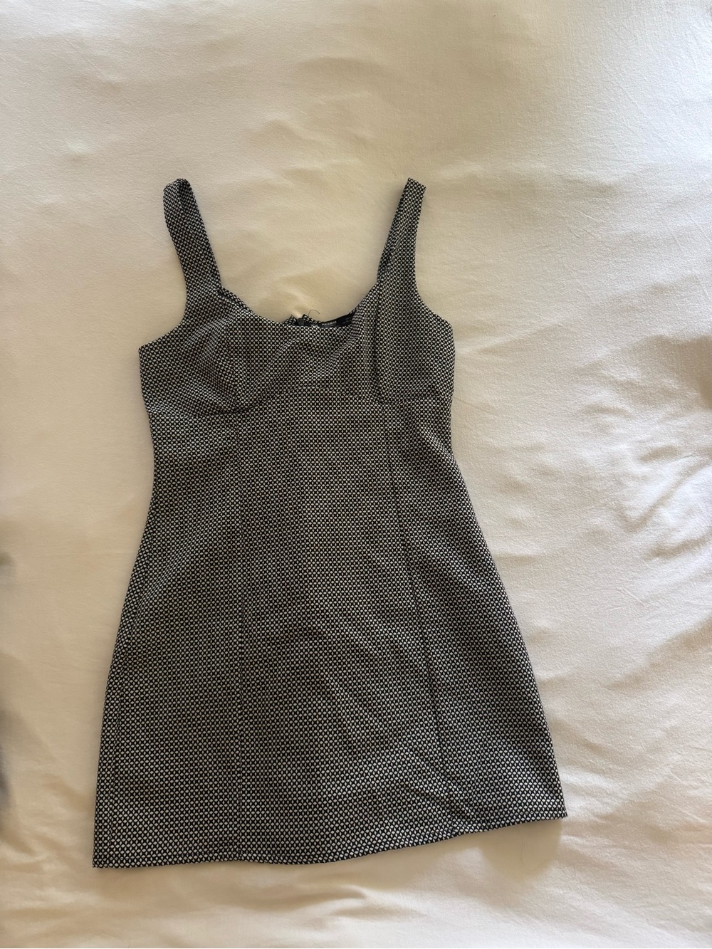 Pull&Bear Black and White Polka Dot Mini Dress